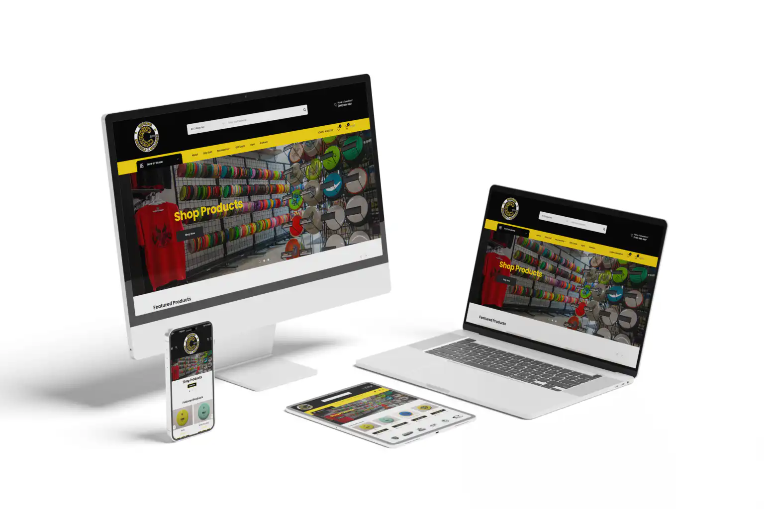 Chains Discgolf & Wellness website design and development project showing responsive website design performed by Go Vertical Media Group in St. Thomas Ontario.