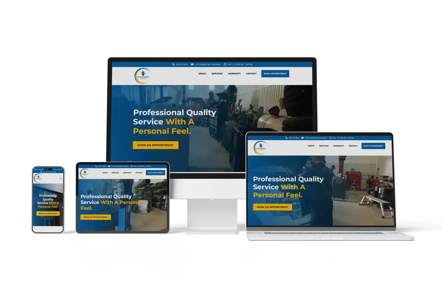 Klingenburg Automotive website design and development project showing responsive website design performed by Go Vertical Media Group in St. Thomas Ontario.