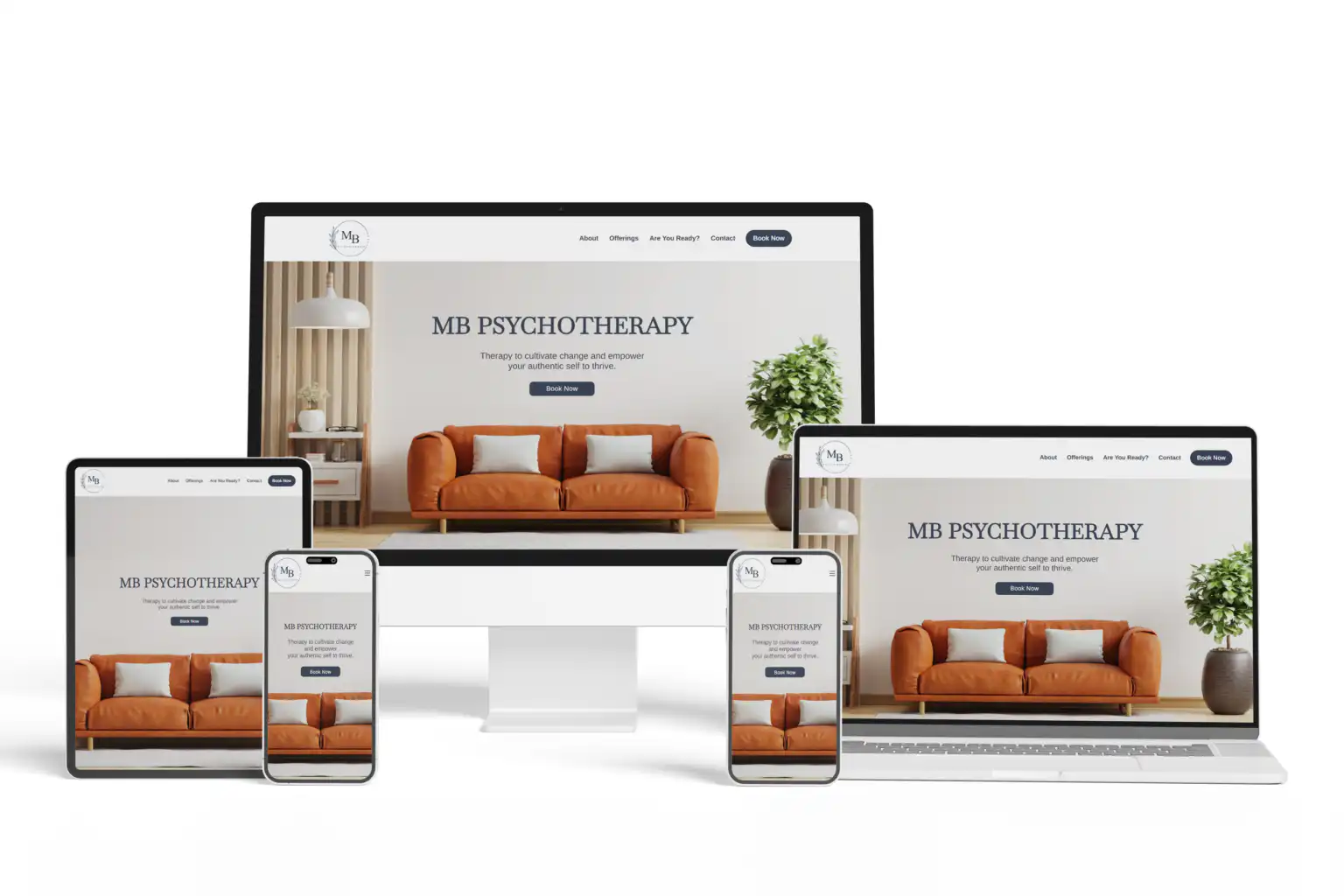 MB Pyschotherapy website design and development project showing responsive website design performed by Go Vertical Media Group in St. Thomas Ontario.