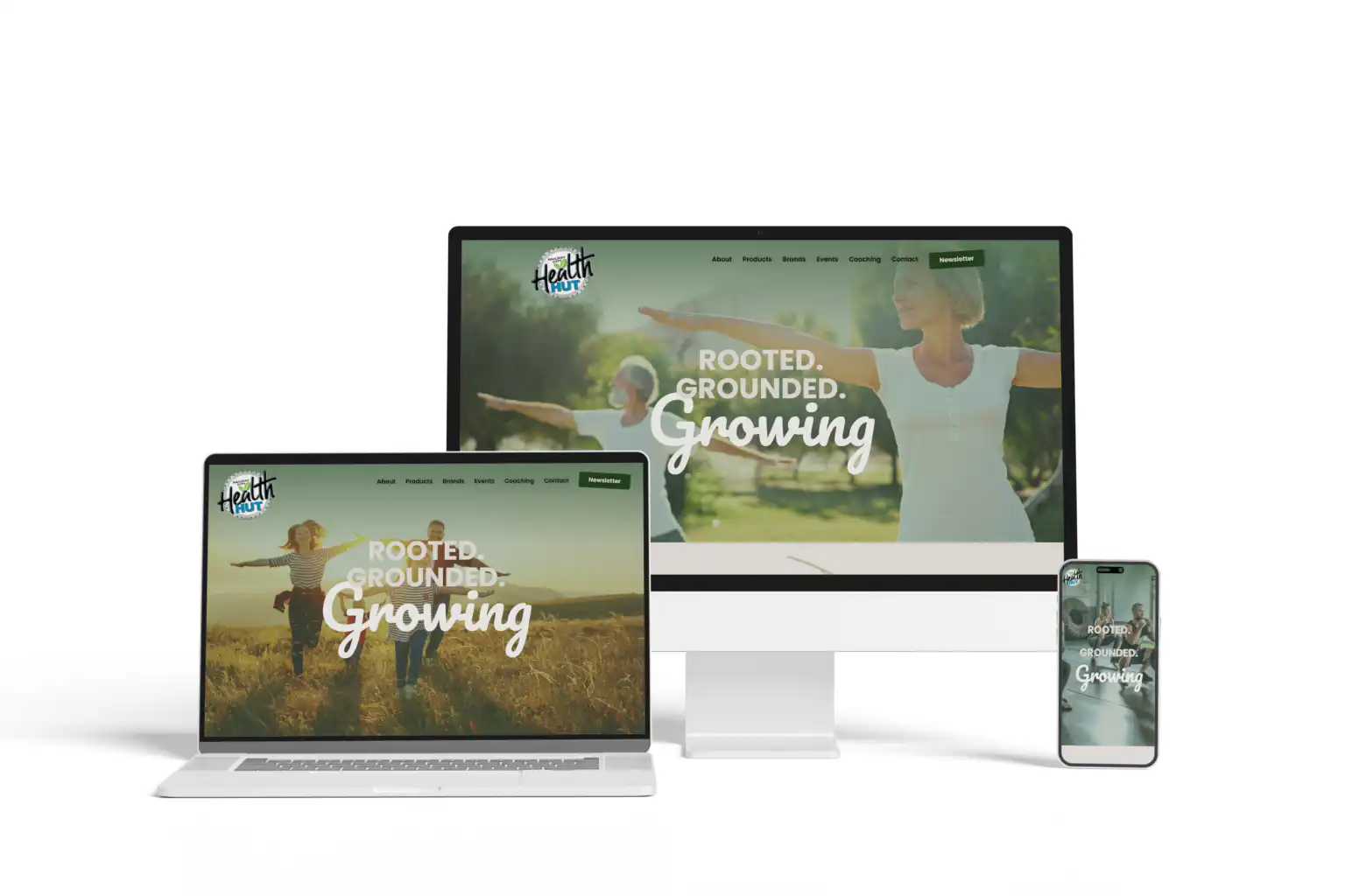 Railway City Health Hut website design and development project showing responsive website design performed by Go Vertical Media Group in St. Thomas Ontario.