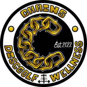 Chains Discgolf & Wellness logo.
