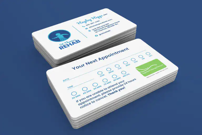 St. Thomas Rehab graphic design project performed by Go Vertical Media Group in St. Thomas Ontario.